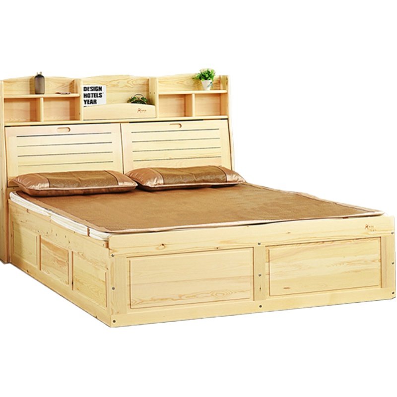 8米双人床无床头实木床箱体床工厂直销床 - 慕缘家具工厂店