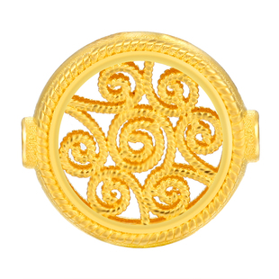 兴隆黄金古法烧蓝芍药手链硬金足金999女花朵链路路通手串手饰