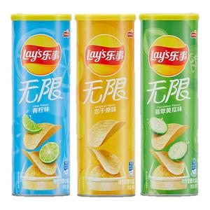 乐事无限罐装薯片104g*3办公室小吃零食休闲解馋宿舍薯片零食M