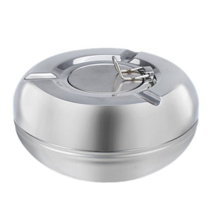 【三个装】不锈钢烟灰缸带盖防风家用客厅卧室创意个性防摔灭烟缸