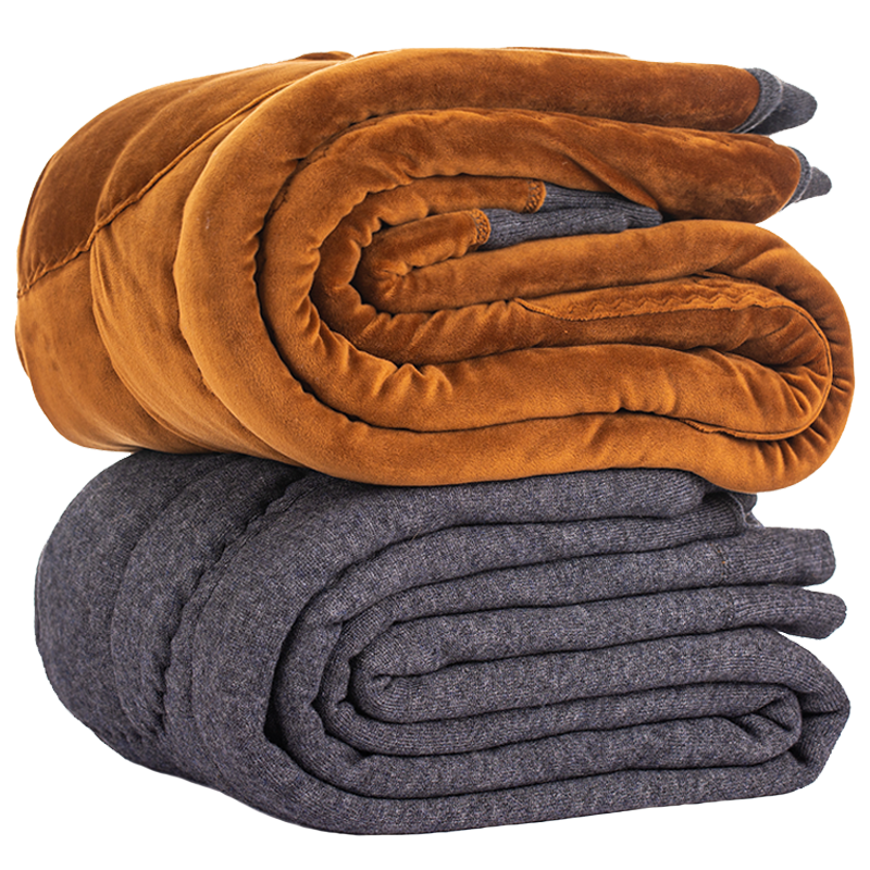 中老年人东北羊毛保暖驼绒棉裤男女冬季加厚加绒高腰超厚宽松内穿