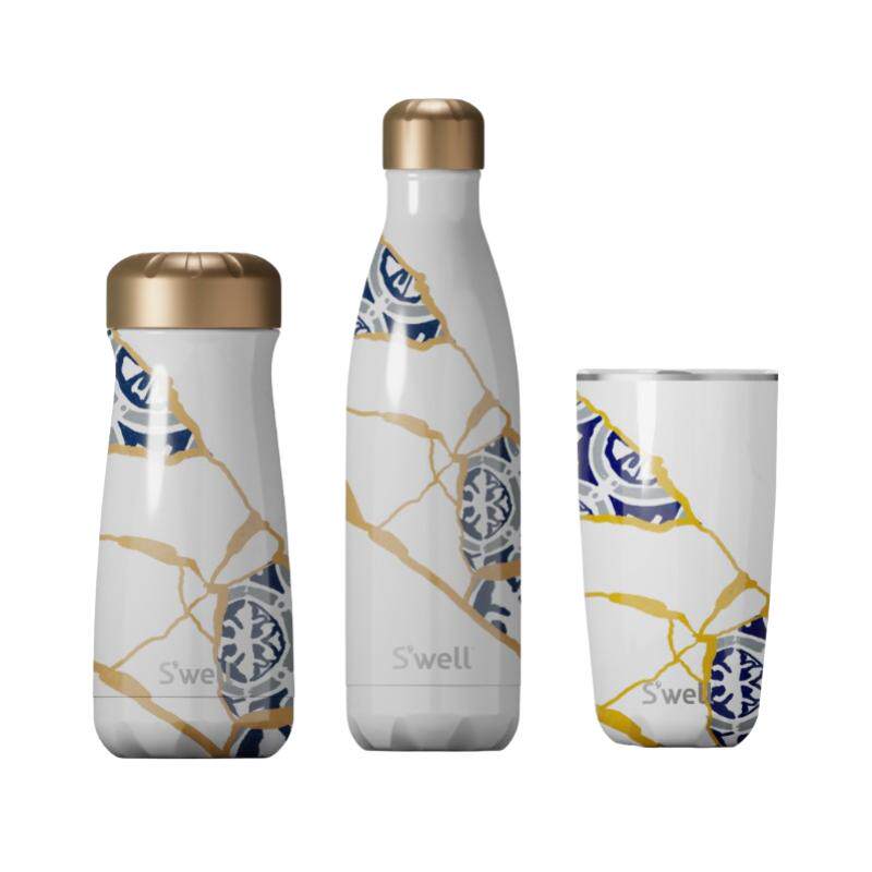 【春季新品】swell瓷漆保温杯500ml马克杯大肚杯传承古老金缮工艺