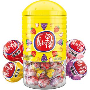 真知棒棒棒糖什锦果味桶装马年年货量大儿童小零食婚庆散装喜糖果