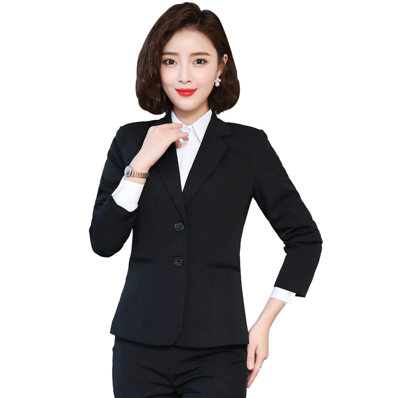 职业套装女时尚气质西装面试女士正装大学生春秋冬西服外套工作服
