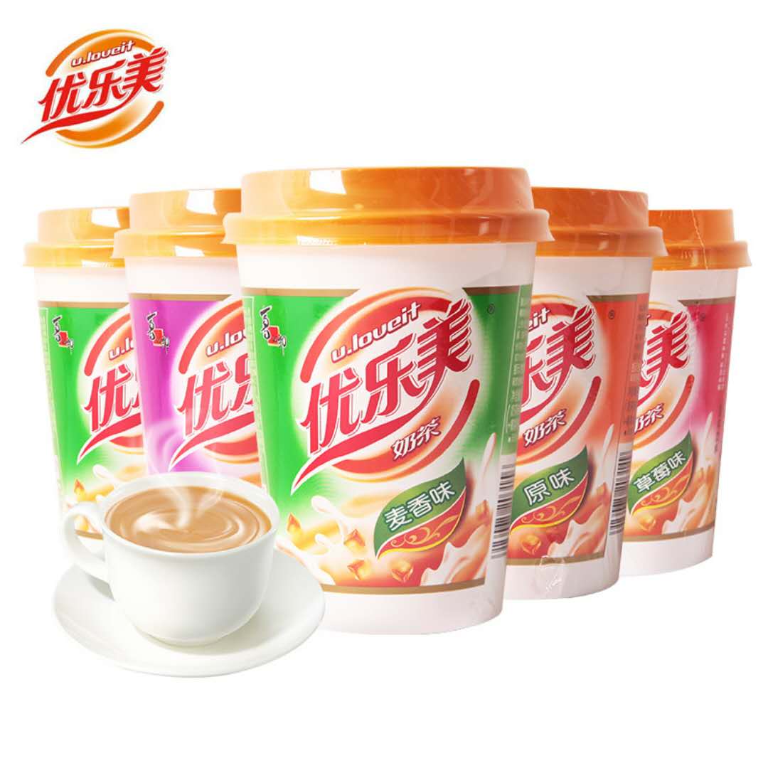 新日期喜之郎优乐美椰果粒奶茶30杯装整箱包邮原味草莓麦香香芋速