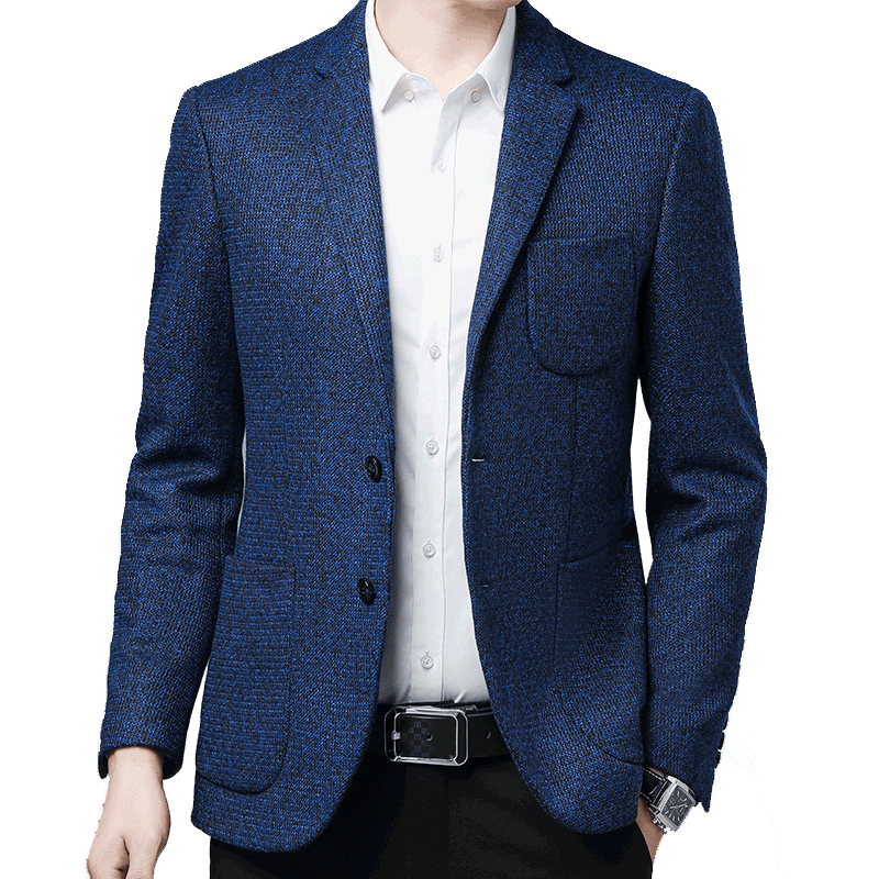 罗蒙男士休闲西服2020秋季新款商务职业单西外套中青年含羊毛西装