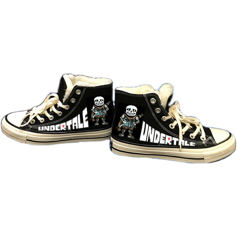 传说之下sans游戏undertale加绒帆布鞋男学生运动鞋龙骨炮鞋子