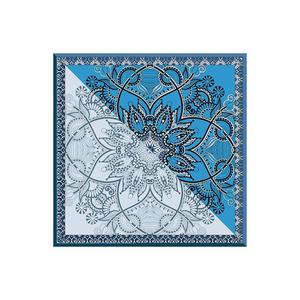 万事利100%桑蚕丝双面印花集合丝巾