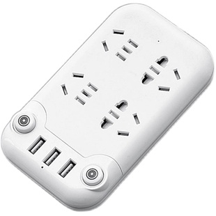 两脚插座两头插排2孔项插头二相家用带usb接线板台湾日本拖插线板