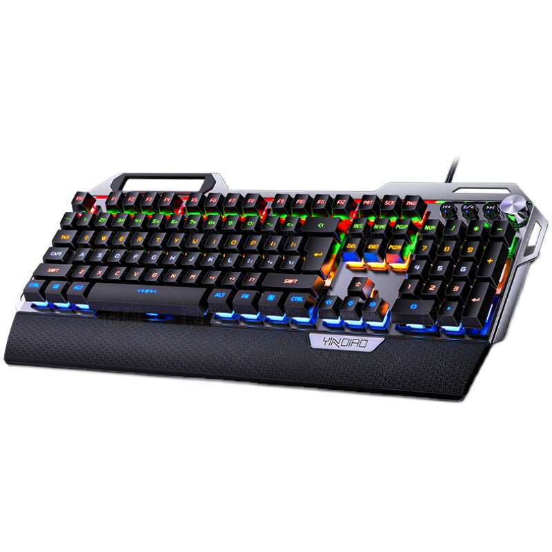 银雕k100机械键盘青轴黑轴手托游戏电竞台式笔记本办公打字专用有