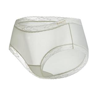 【4条装】Kissy氧心抗菌蚕丝档无痕蕾丝三角裤性感中腰内裤女