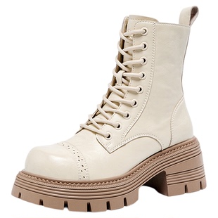 【李佳琦直播间】LeeCooper厚底马丁靴女款加绒保暖增高休闲靴子