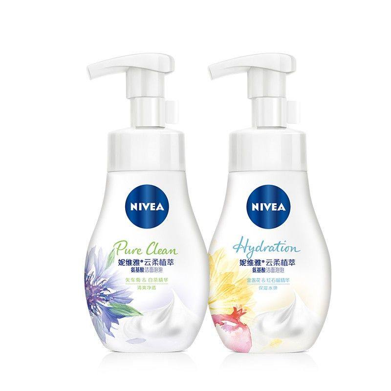 妮维雅云柔植萃氨基酸洁面泡泡 保湿水弹清爽洁净温和清洁洗面奶