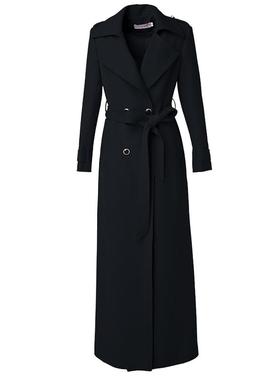 高端流行2022年新款春秋黑色风衣