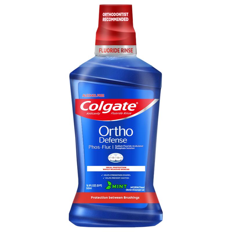 Colgate高露洁正畸漱口水含氟杀菌除口臭防蛀再矿化牙套专用便携