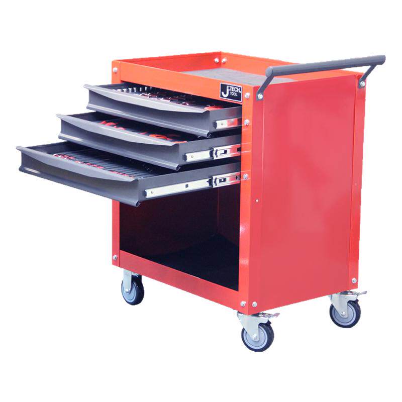 捷科3抽屉工具车不带双开门不带锁维修工具推车称重强多功能RC-3C