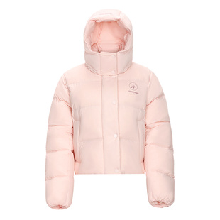 熊猫短款羽绒服女连帽可拆卸2025秋冬新款轻盈防静电户外保暖外套