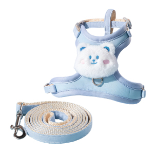 貓咪牽引繩可調(diào)節(jié)遛貓繩子可愛(ài)幼貓外出專(zhuān)用胸背帶小型犬寵物用品