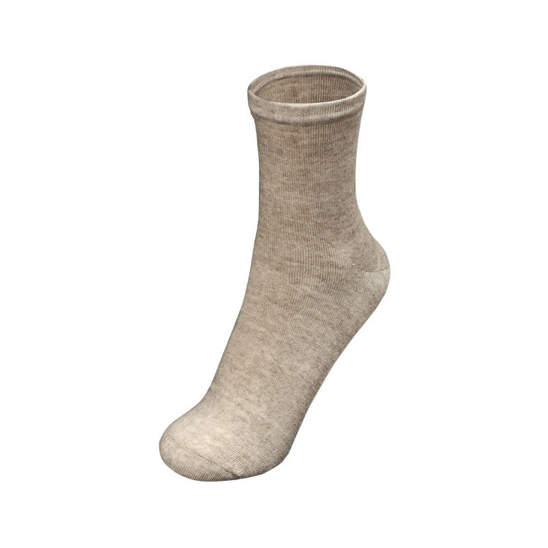 哈麻双鹤夏季薄款商务男士亚麻袜子女纯亚麻袜中腰防臭透气吸汗