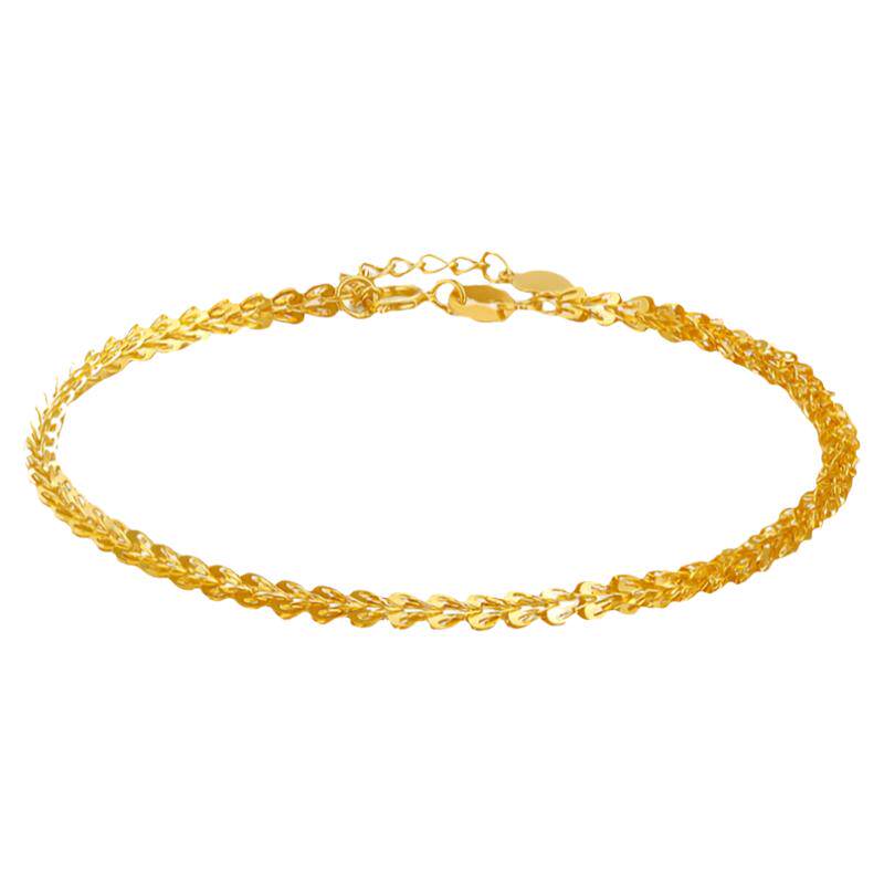 越南沙金凤尾手链女生轻奢小众高级感久不掉色闺蜜七夕情人节礼物