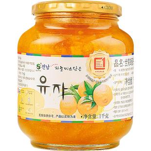 全南韩国进口蜂蜜柚子蜜炼水果DIY花茶果酱泡水下午茶冲饮品