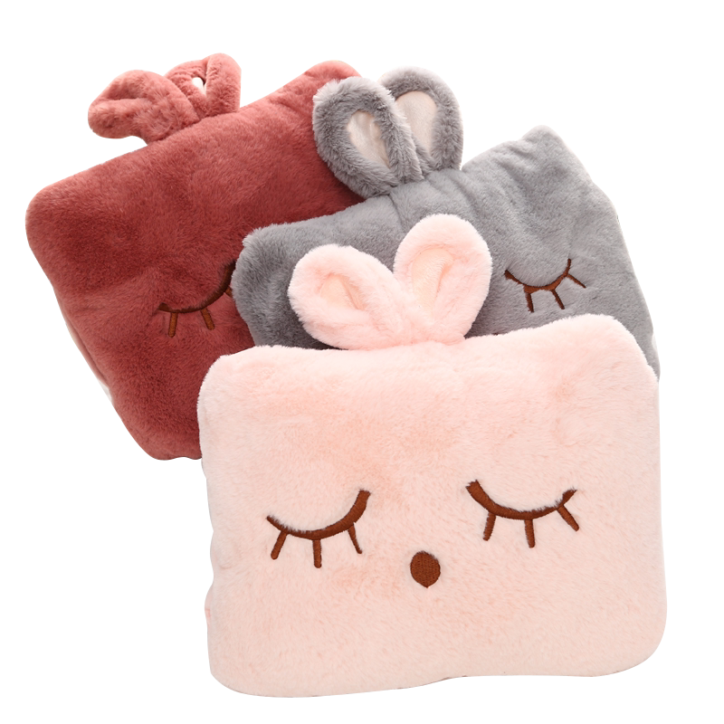 防爆热水袋充电式暖水袋暖宝宝注水暖宫暖敷肚子暖手宝毛绒可爱女