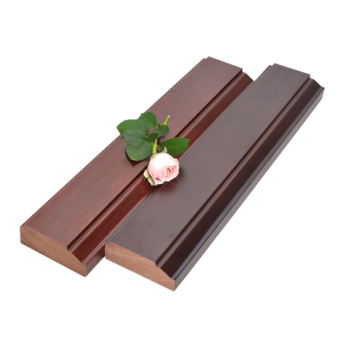 国双有新中式背景墙造型家居装饰原木龙门套垭口边框客厅实木线条