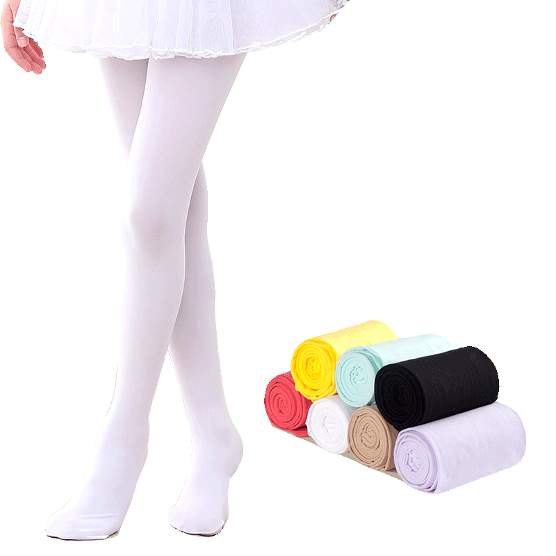 儿童舞蹈袜女童练功薄款夏季春秋宝宝白色黑色丝袜跳舞打底连裤袜