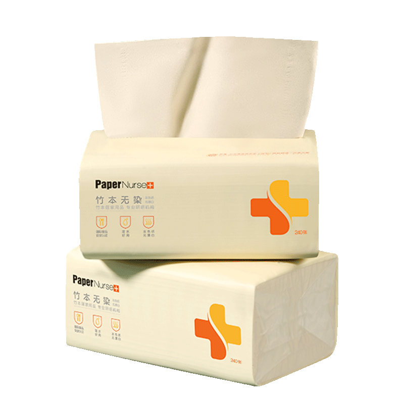 纸护士纸巾抽纸40包迷你便携装家用实惠装整箱竹浆本色面巾纸