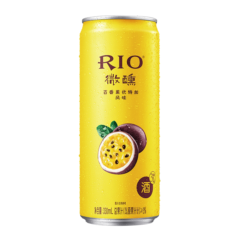 rio锐澳3度微醺百香果口味330ml/单罐果酒洋酒预调鸡尾酒罐装