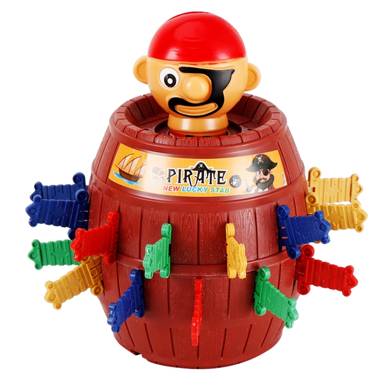 抖音网红同款海盗桶叔叔插剑木桶整蛊咬手指亲子互动聚会桌面玩具