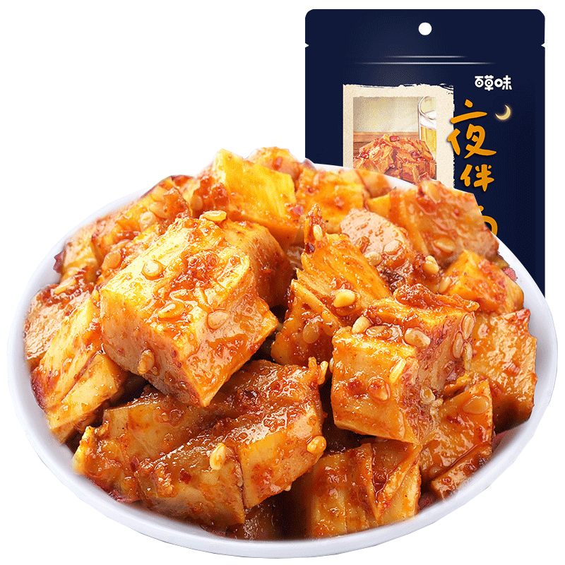 牛板筋百草味牛筋牛肉干小包装熟食香辣麻辣办公室休闲零食特产 - 爱