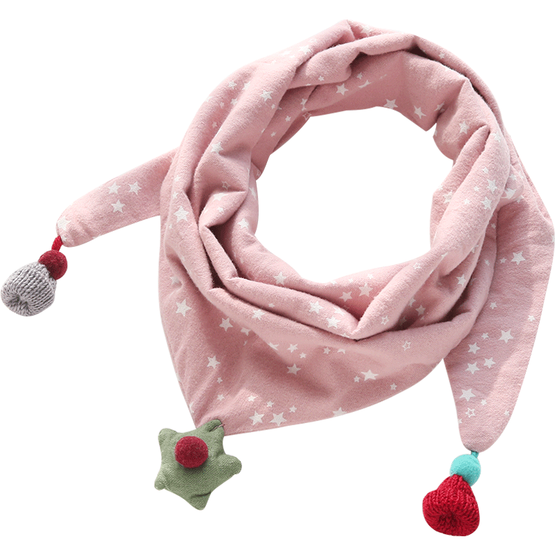 婴儿围巾秋冬女童宝宝韩版薄款护颈小围脖儿童冬季颈椎保暖三角巾