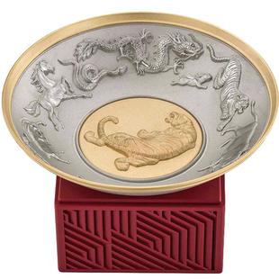 皇家雪兰royalselangor三层储物盒龙主题主题饰物马来西亚锡器摆件