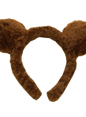 小熊耳朵发箍女秋冬可爱卡通压发头箍发卡防滑洗脸神器毛绒绒发饰