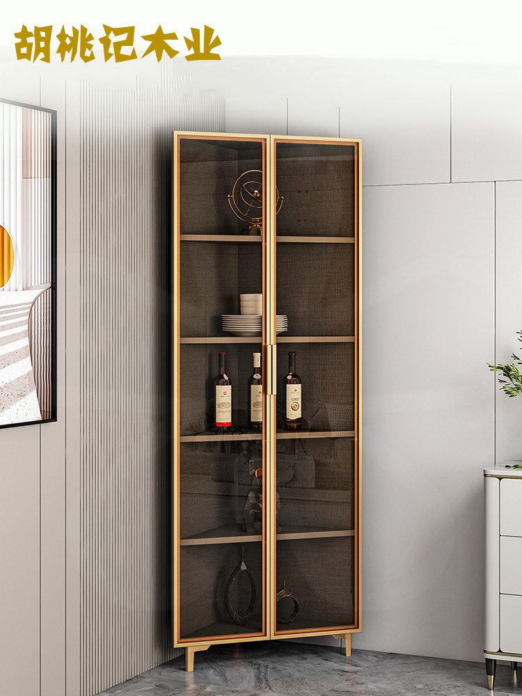 实木角柜转角柜墙角柜餐厅置物架三角形边角柜客厅直角转弯柜酒柜