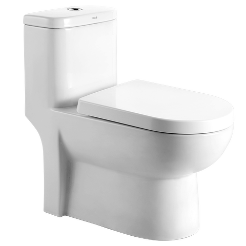 华艺卫浴普通抽水虹吸式防臭坐便器马桶家用陶瓷成人卫生间马桶