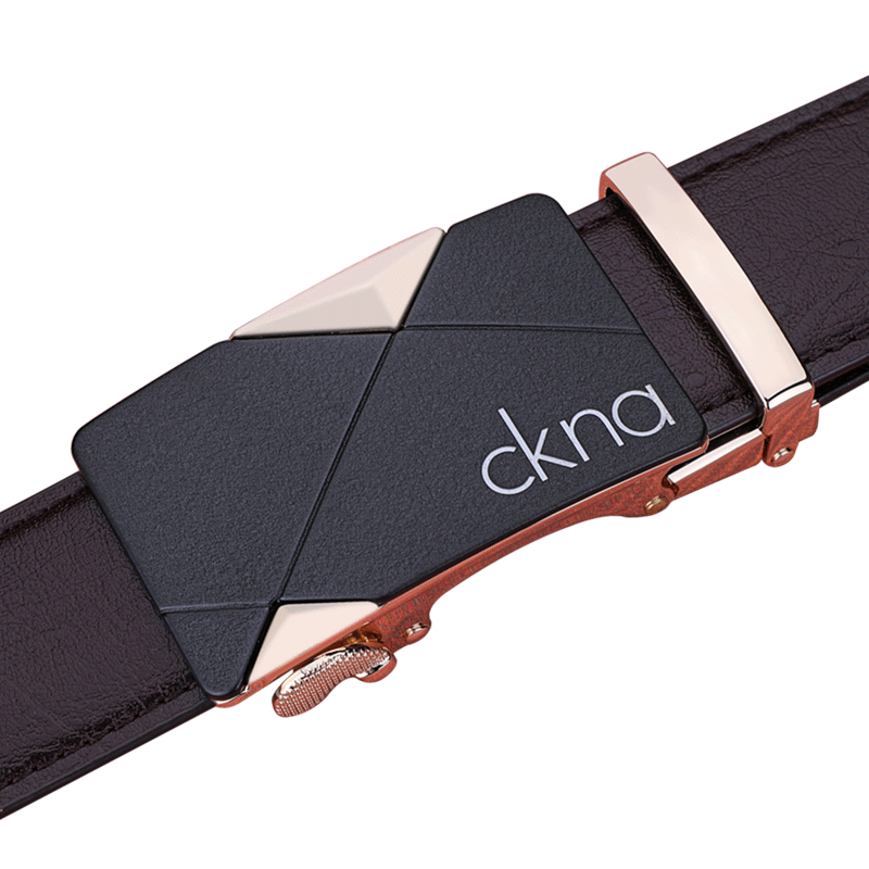 ck na皮带男商务自动扣休闲百搭腰带头层牛皮正品中