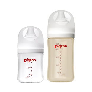 贝亲奶瓶套装新生儿防胀气母乳实感玻璃奶瓶160ml+ppsu奶瓶240ml