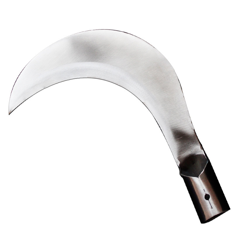 英达利铬钢半月镰刀不锈钢割草刀户外钓鱼除草刀便携修枝加厚弯刀