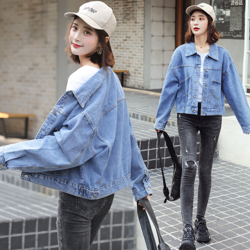 2020新款春季韩版时尚宽松牛仔外套女ins潮百搭休闲长袖显瘦上衣