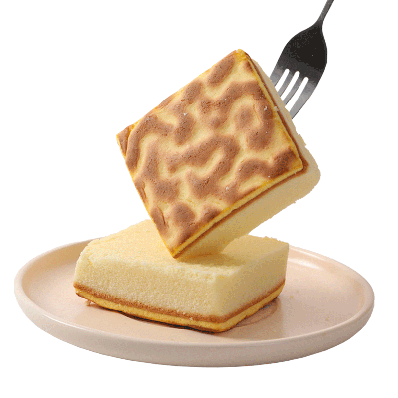 食本然纯蛋黄手工虎皮纯蛋糕营养早餐糕点