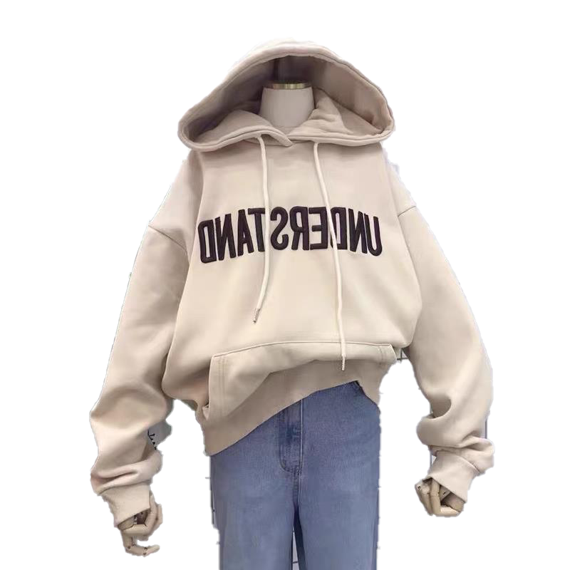 卫衣女秋冬宽松韩版学生百搭慵懒风bf加绒加厚上衣vetiver外套ins