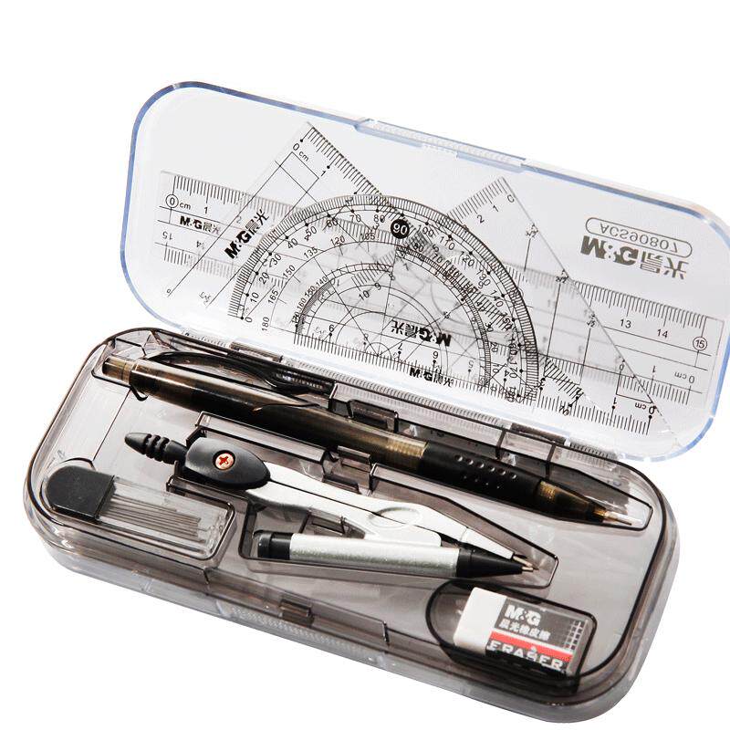 可夹笔款园规专业机械实用型直尺初中生小学生用不锈钢画图作图工具