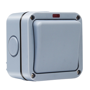 户外防水开关按钮室外工业电源防雨单开双开双控面板墙壁明装密闭 券