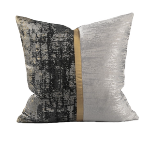 现代抱枕银桦色肌理卧室床头靠枕套