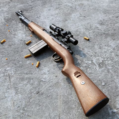 坚锋毛璱瑟98k狙击水弹awm吃鸡大号仿真cs拉栓抛壳手动带刺刀背