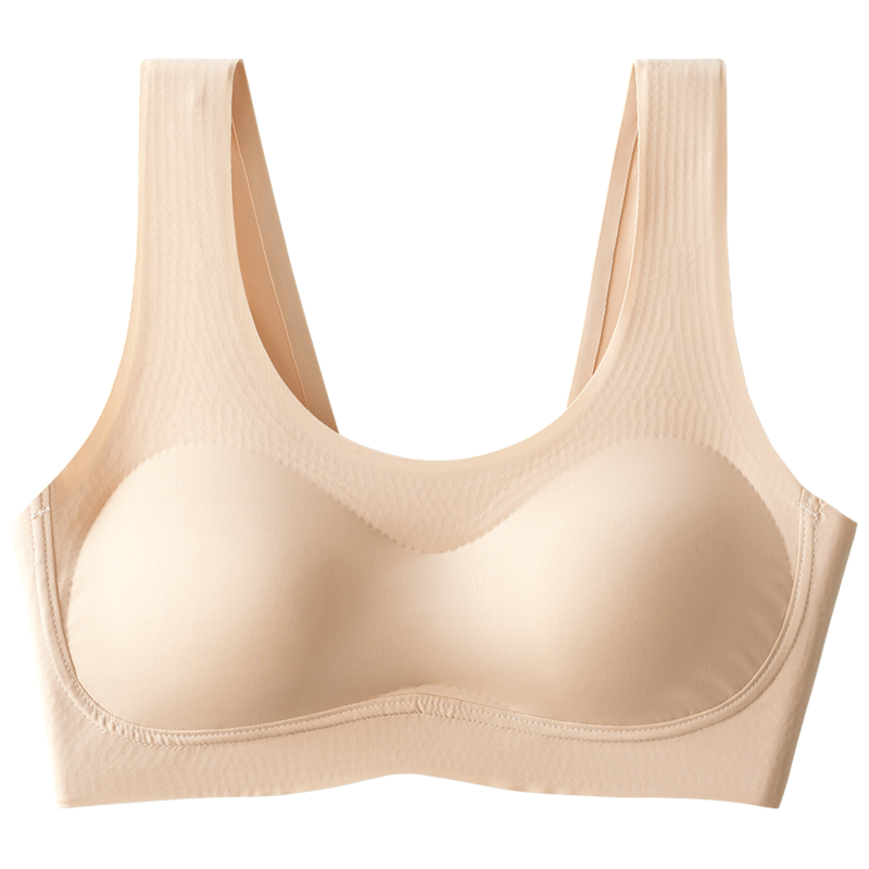无痕内衣女无钢圈聚拢运动防上滑背心式胸罩薄款可调节乳胶文胸