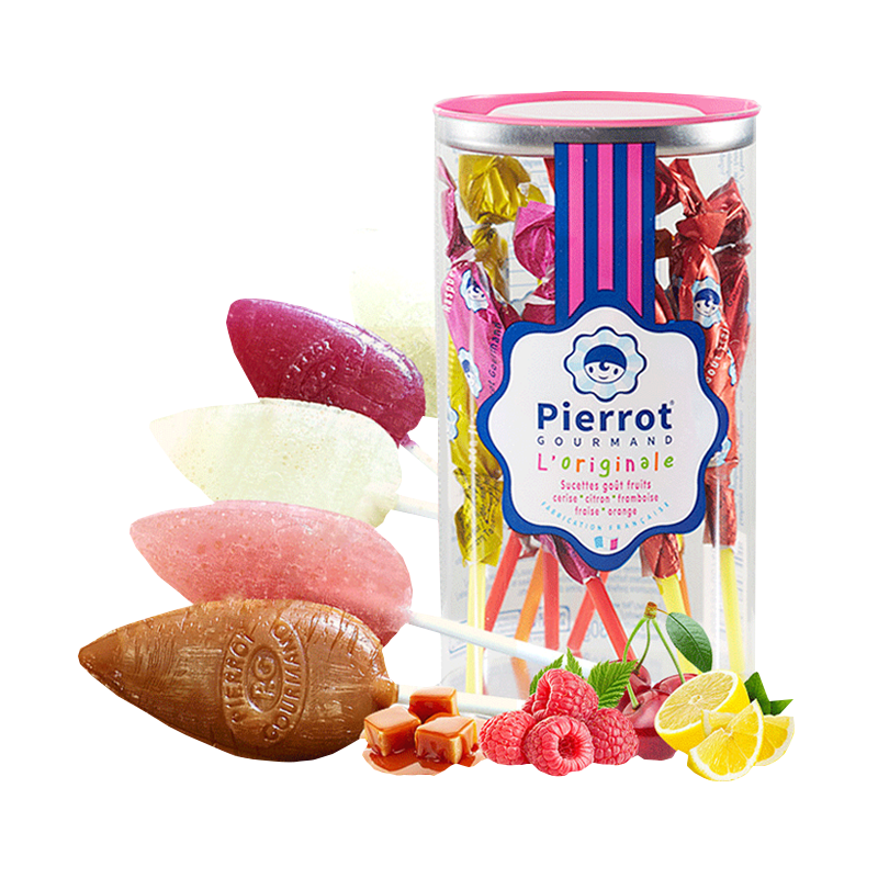 法国进口倍乐果棒棒糖12支礼物圣诞节糖果礼盒装网红零食硬水果糖