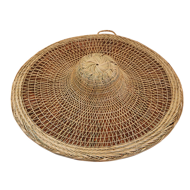 舞蹈演出斗笠道具帽竹编帽子手工竹斗笠帽防雨遮阳帽大檐钓鱼草帽